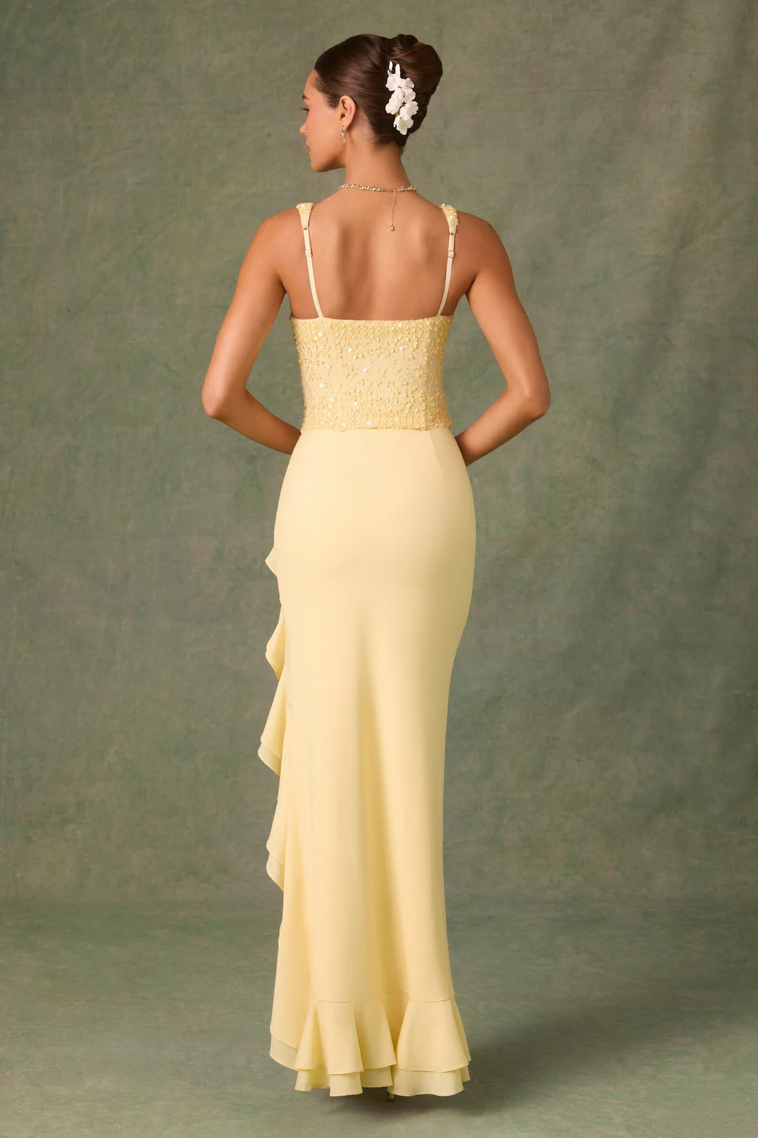 Lanira™ | Satin Korsettkleid mit Rüschen