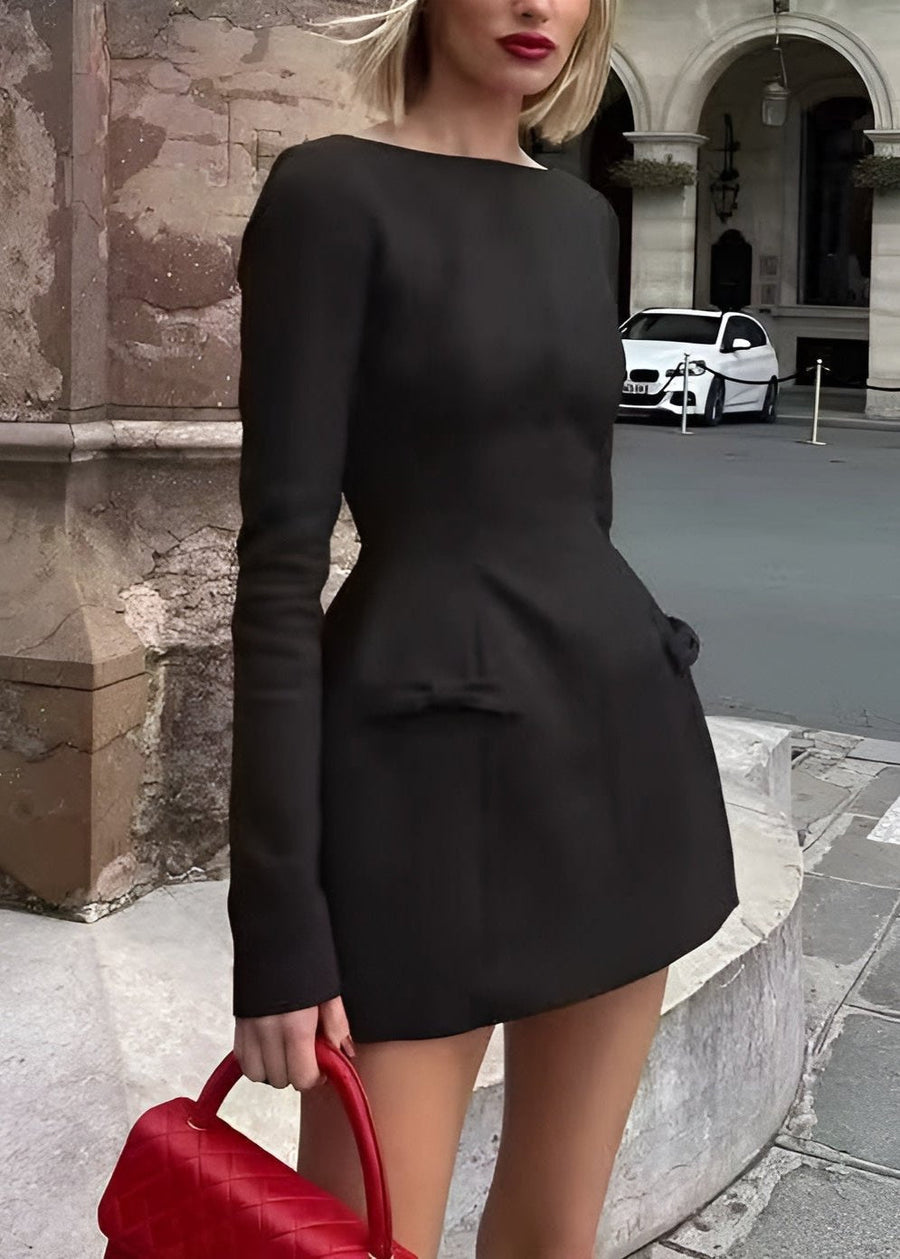 Madelline Bow-Tie Mini Dress