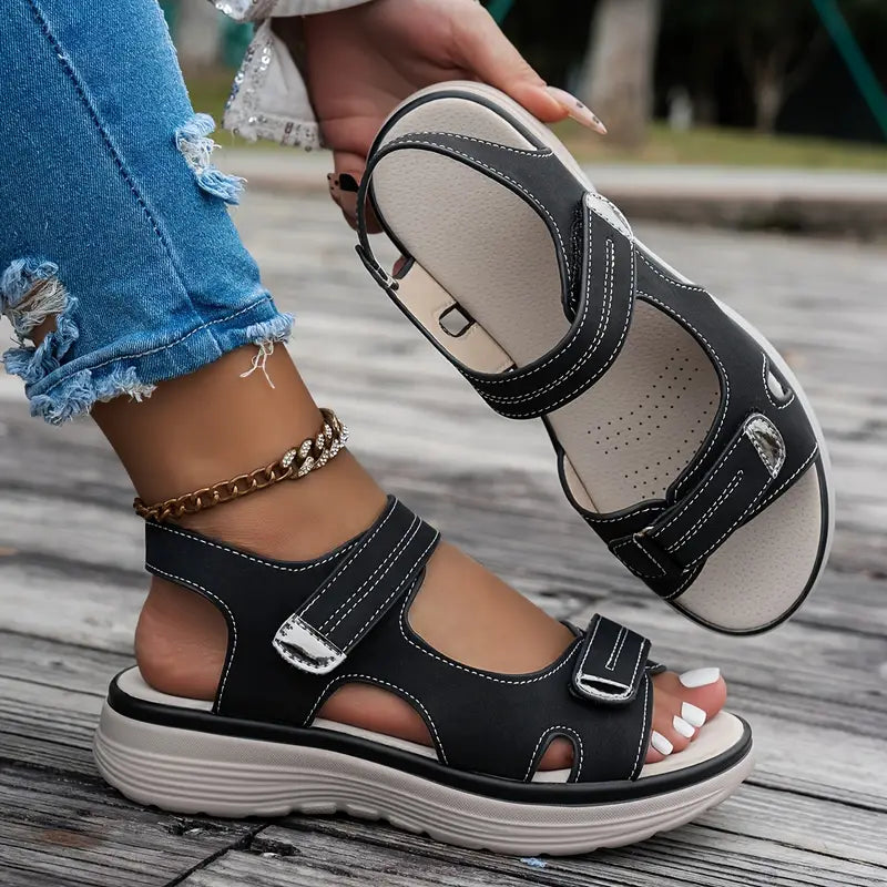 Alia™ | Bequeme Keilabsatz-Sandalen mit Knöchelriemen