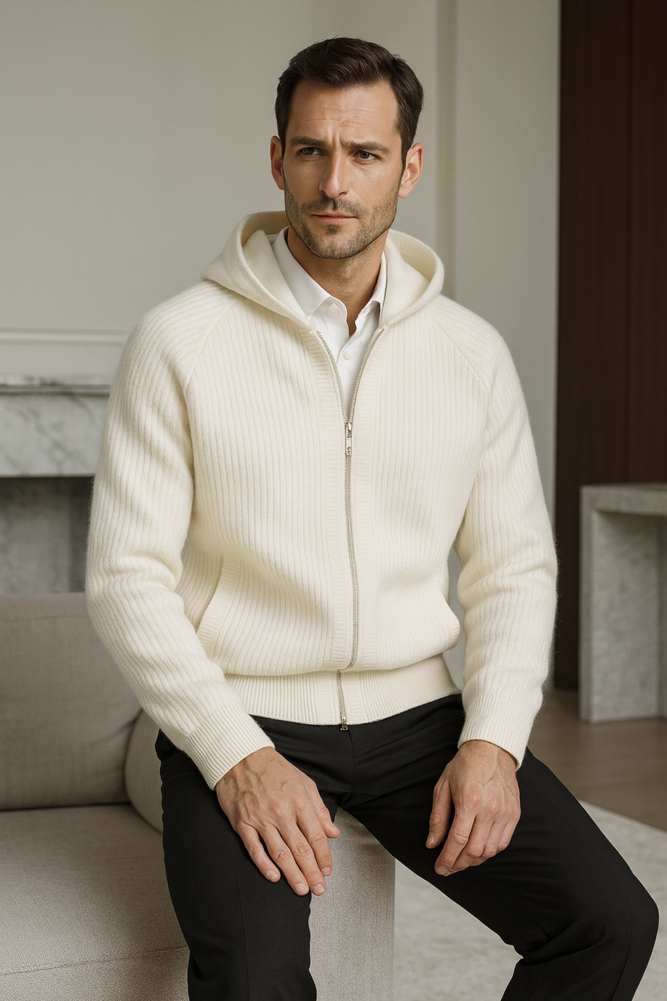 Sorrano | Cashmere Zip Hoodie