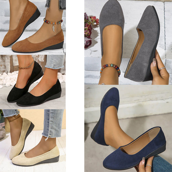 Sophia | elegante, leichte, rutschfeste Keilschuhe mit niedrigem Absatz