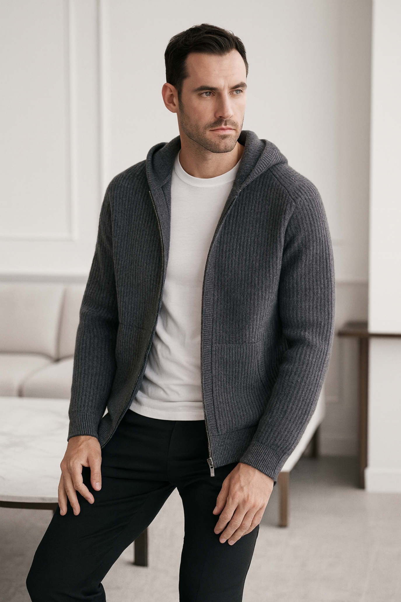 Sorrano | Cashmere Zip Hoodie