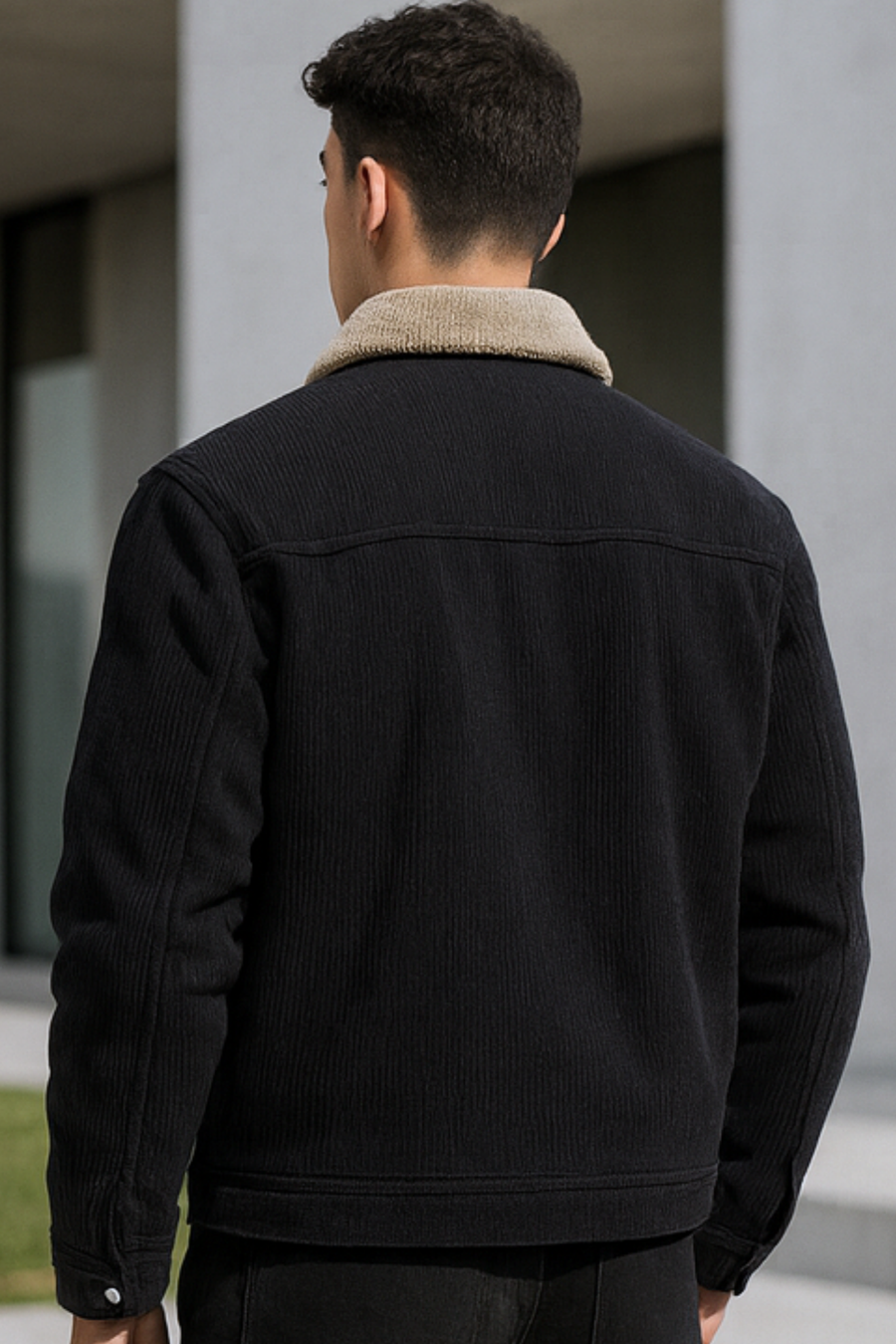 Colt Neck-Knit Design Premium Jacket Comfortable Jacket