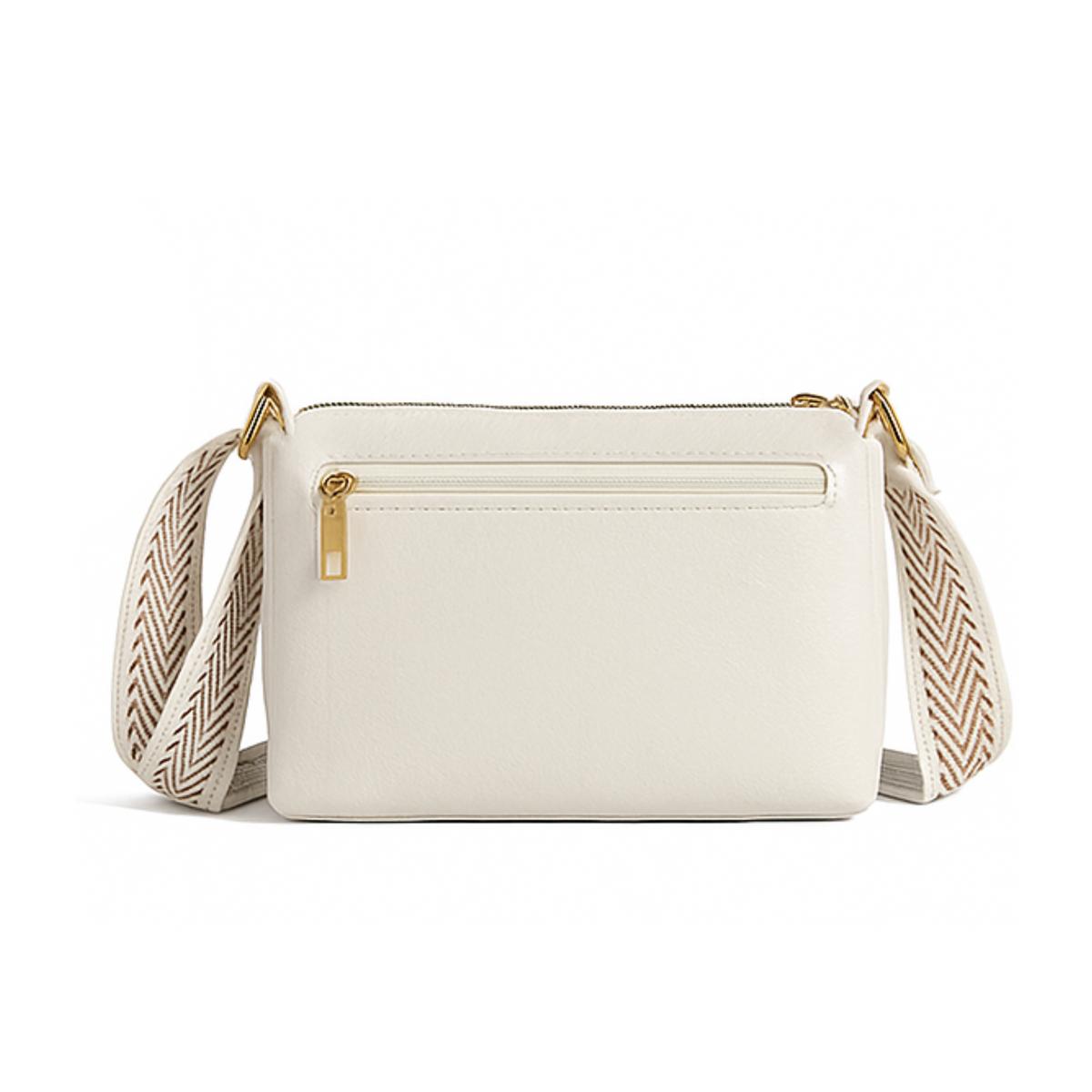 Nyra Elegante Schultertasche aus Leder - Weiß