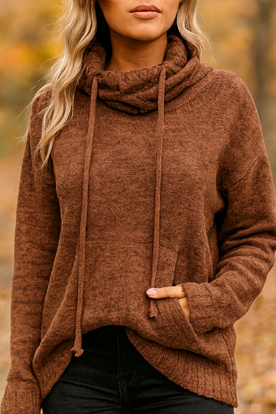 Xena | Long Sleeve Sweater mit Tasche