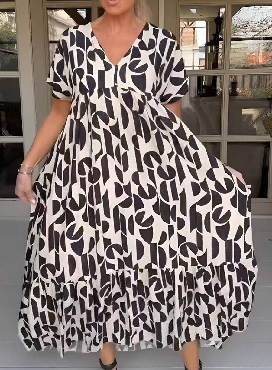 Colette Flowing V-Neck Dress