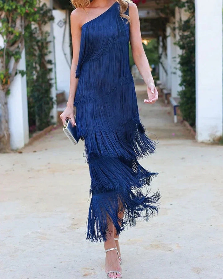 Lauren | Elegantes und Raffiniertes Kleid mit Fransen