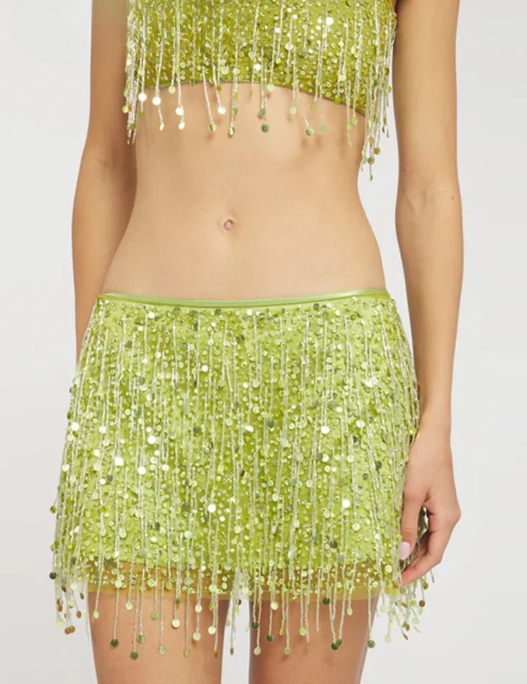 Leilani – Glamouröses 2-teiliges Set mit Perlenfransen