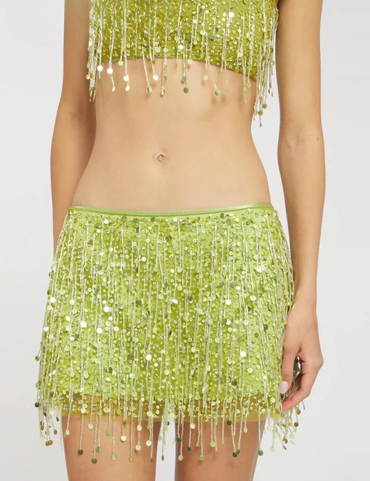 Leilani – Glamouröses 2-teiliges Set mit Perlenfransen