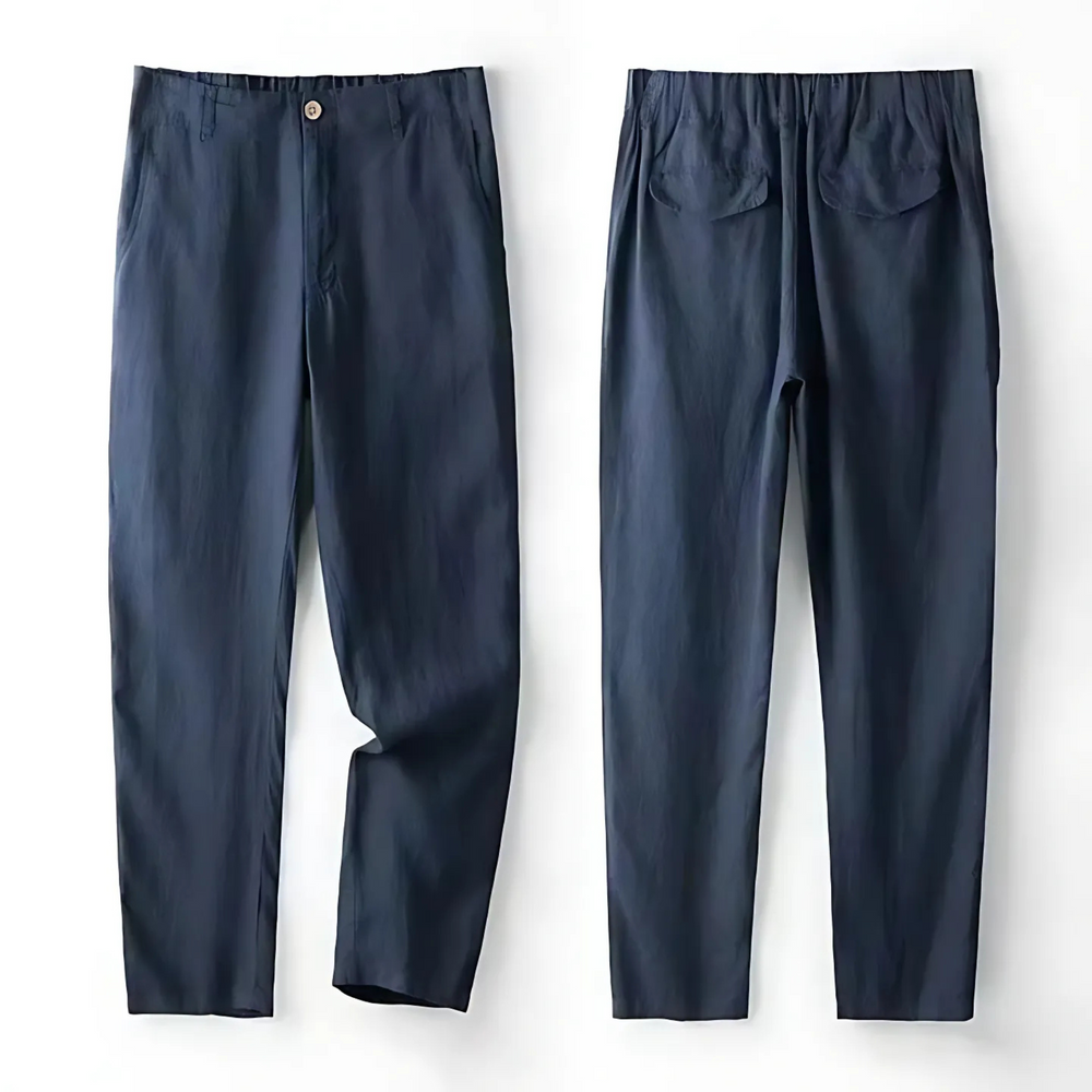 Zephyr Elegantes Leinen-Set für Herren | Dunkelblau