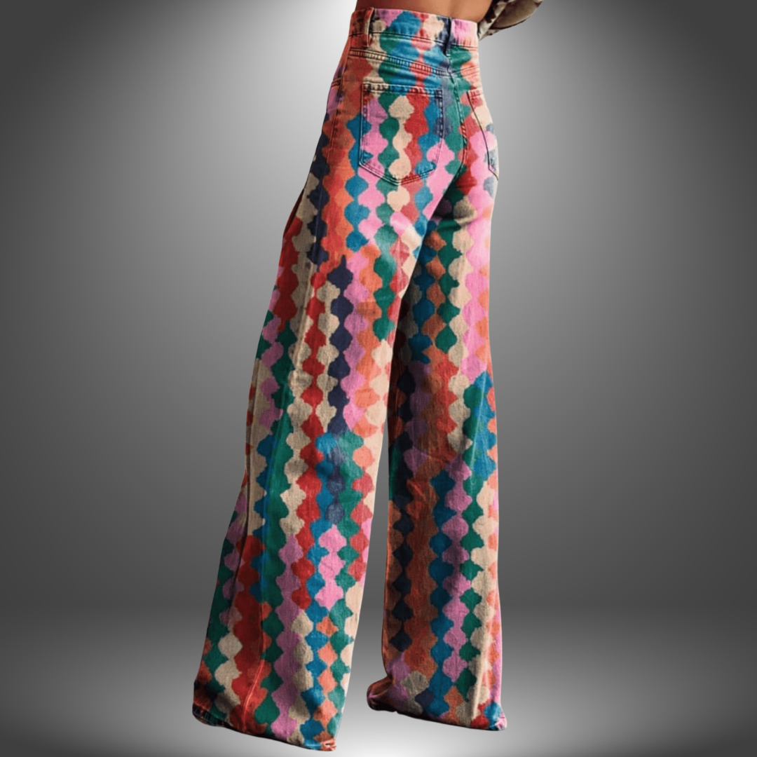 Olivia | Bunte Handwerkliche Hose