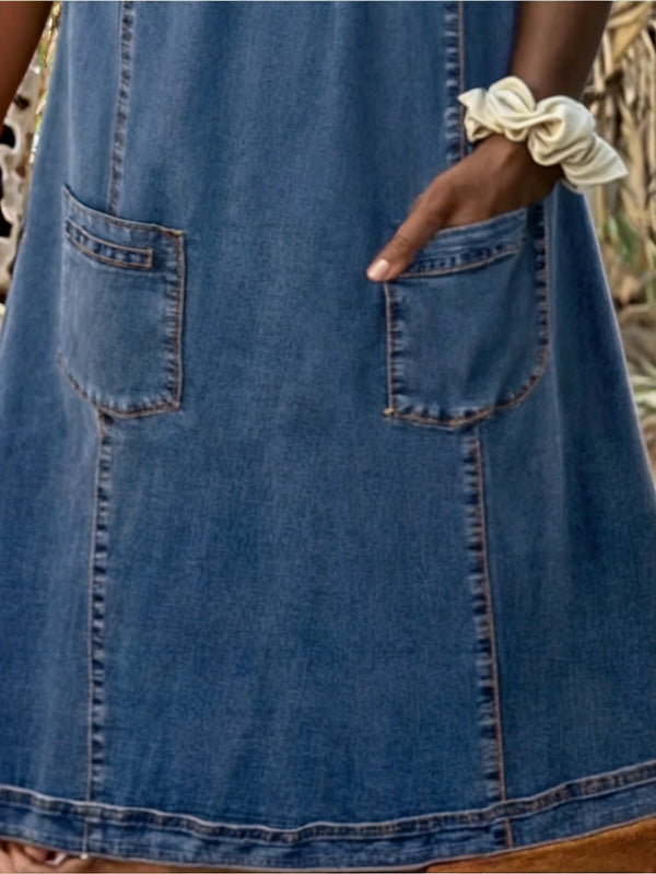 Sofia weiches Denim-Kleid