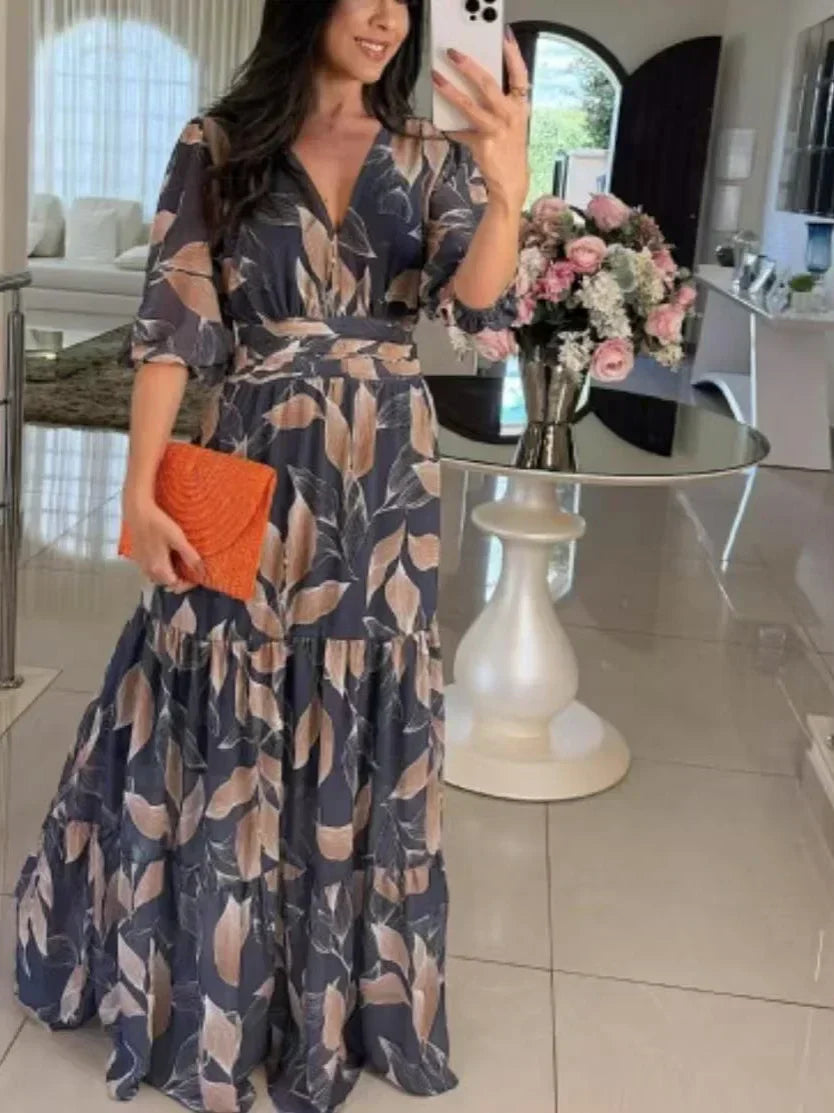 Elodie | Kleid Mit Gestreifter Eleganz