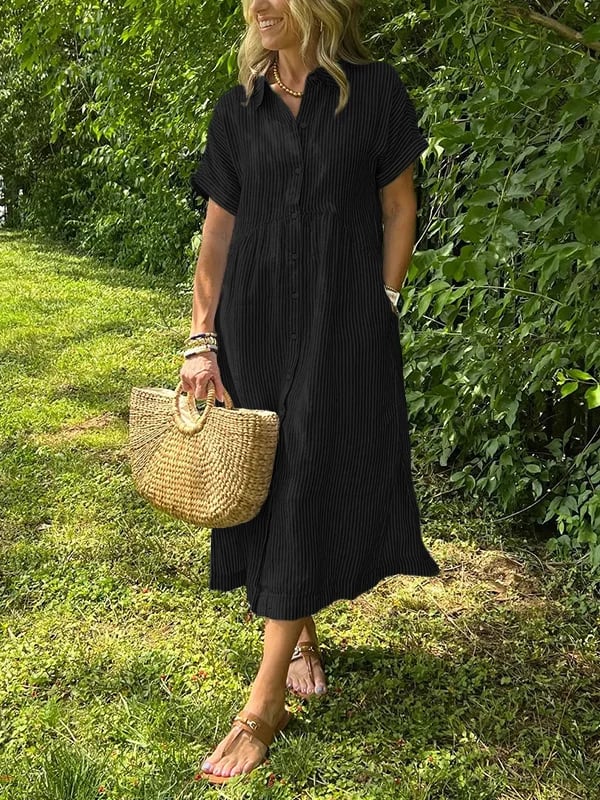 Udela | Elegantes gestreiftes Kleid