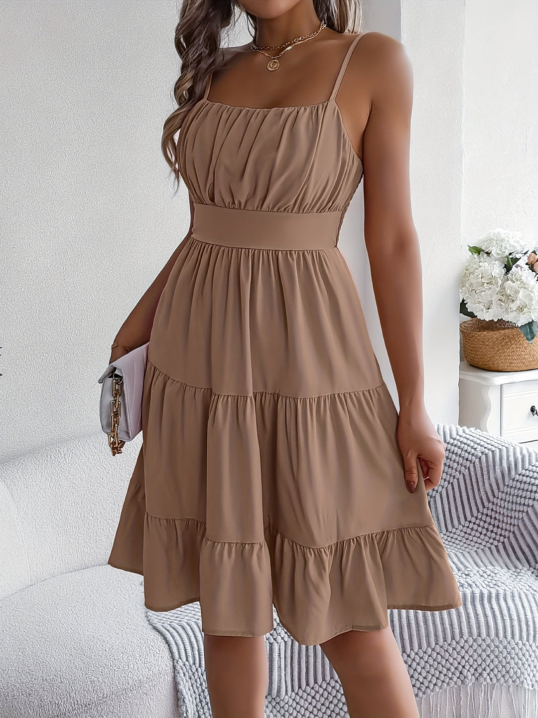 Melina Rüschen-Trägerkleid