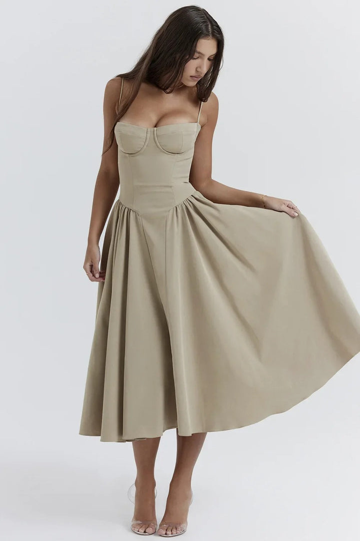 Michaela – Ärmelloses Midikleid