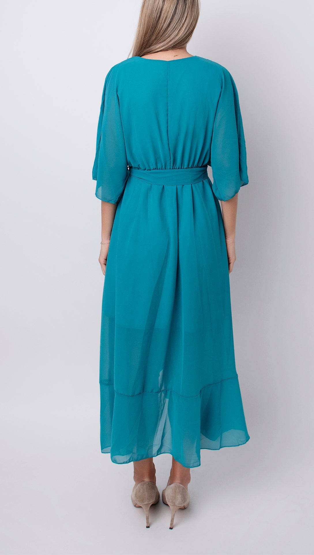 Monica | Elegantes Chiffonkleid mit V-Ausschnitt