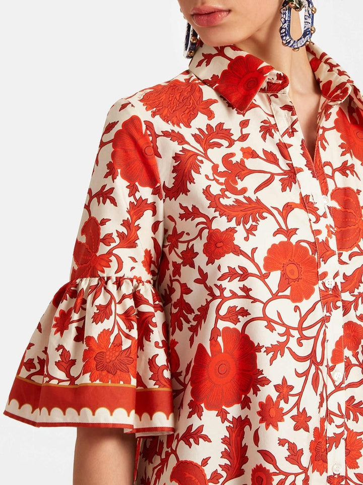 Einzigartiges Mini-Kleid mit herbstlichen Prints