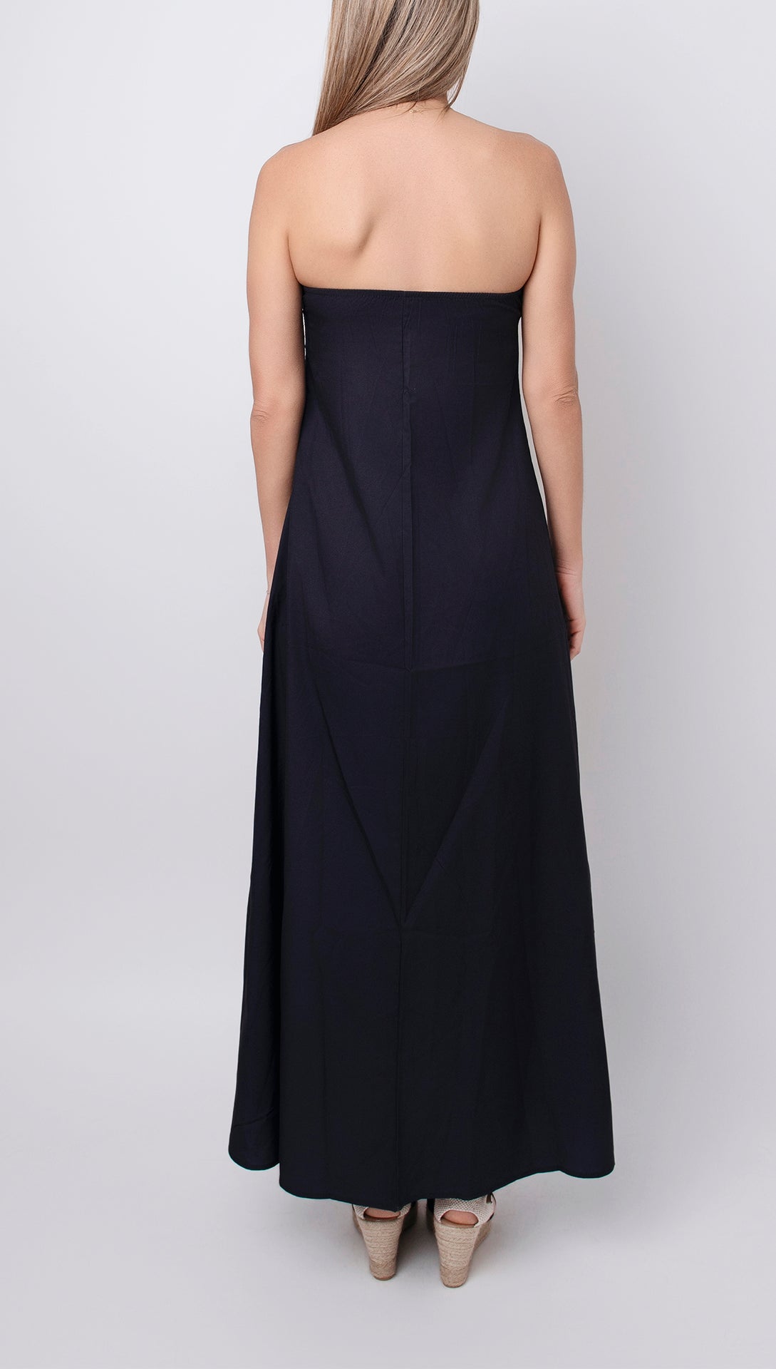 Paula – Bedrucktes Kleid mit schulterfreiem Ausschnitt