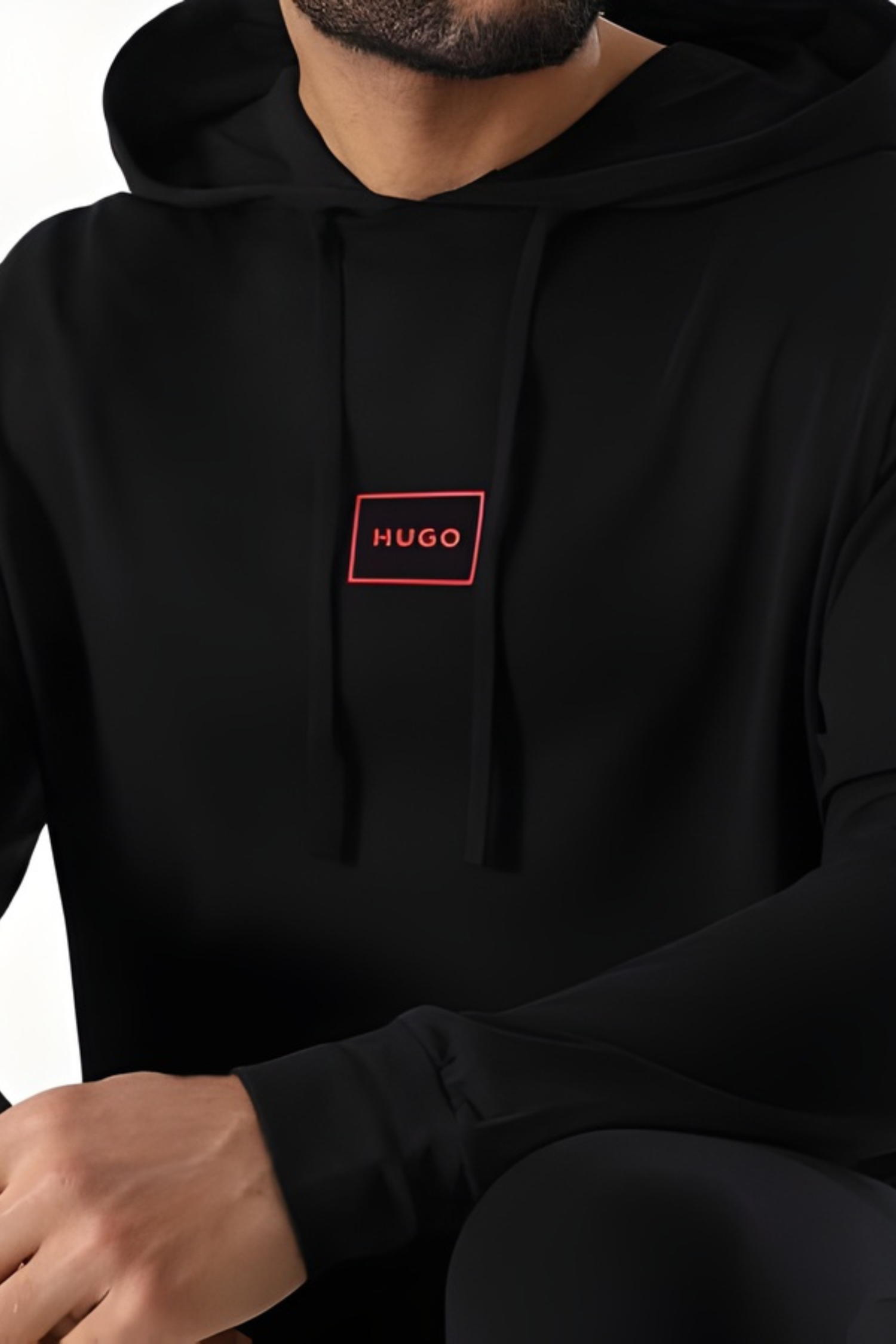 Kevin | Sweat Capuche Laze Noir