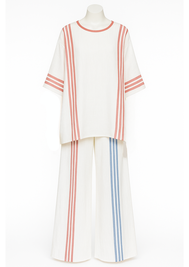 Teya Elegantes lockeres Maxi-Kleid - Rot