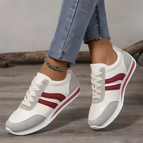Lettie Handgefertigte Damen-Sneaker aus Leder - Rosa