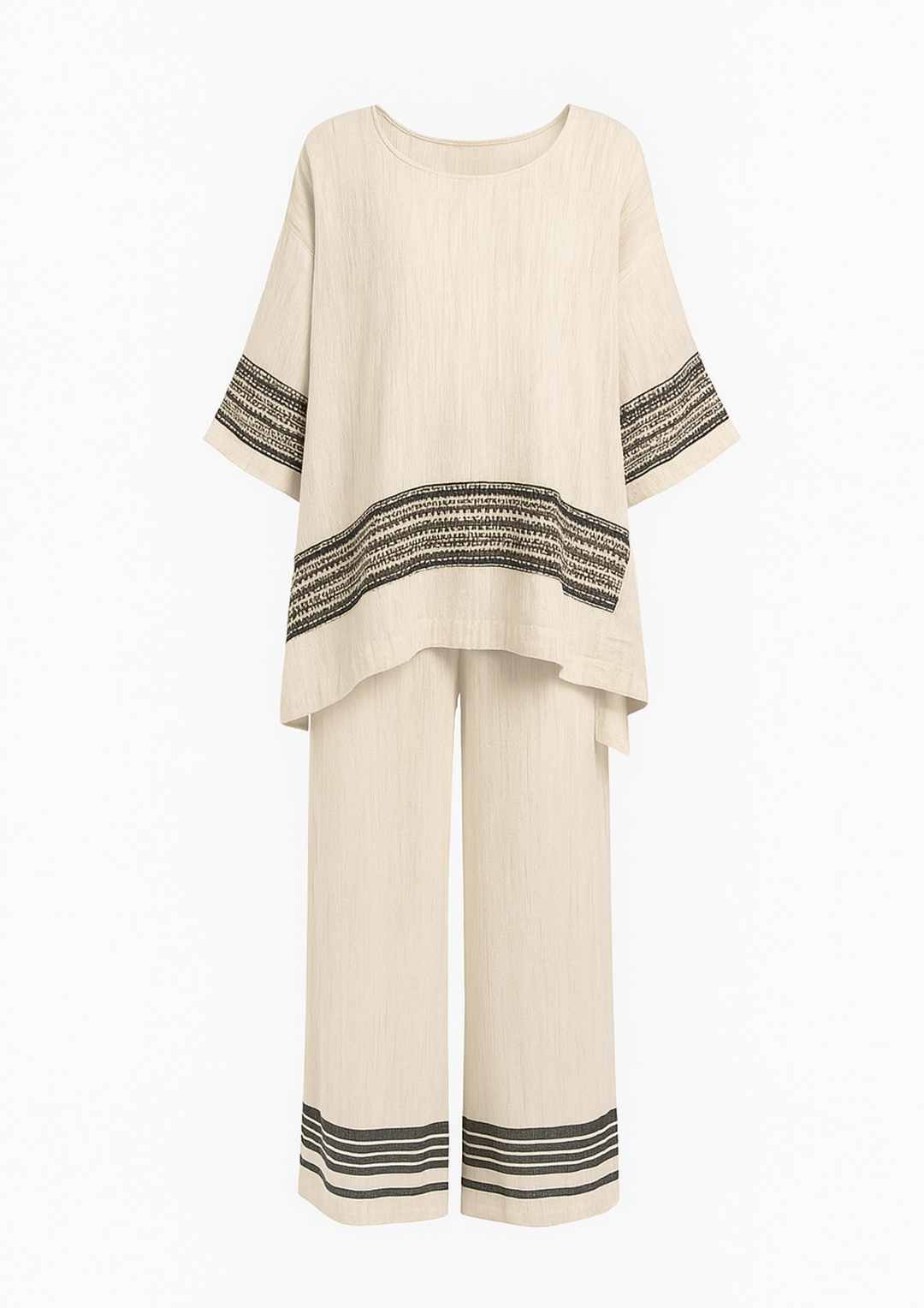 Teya Elegantes lockeres Maxi-Kleid - Schwarz