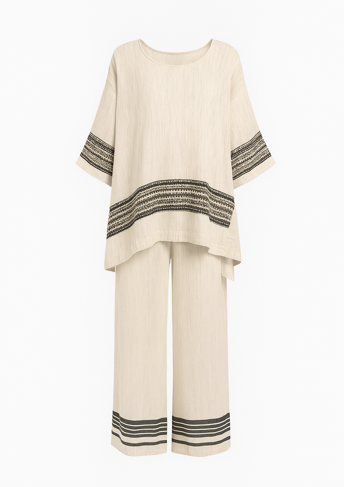 Teya Elegantes lockeres Maxi-Kleid - Schwarz