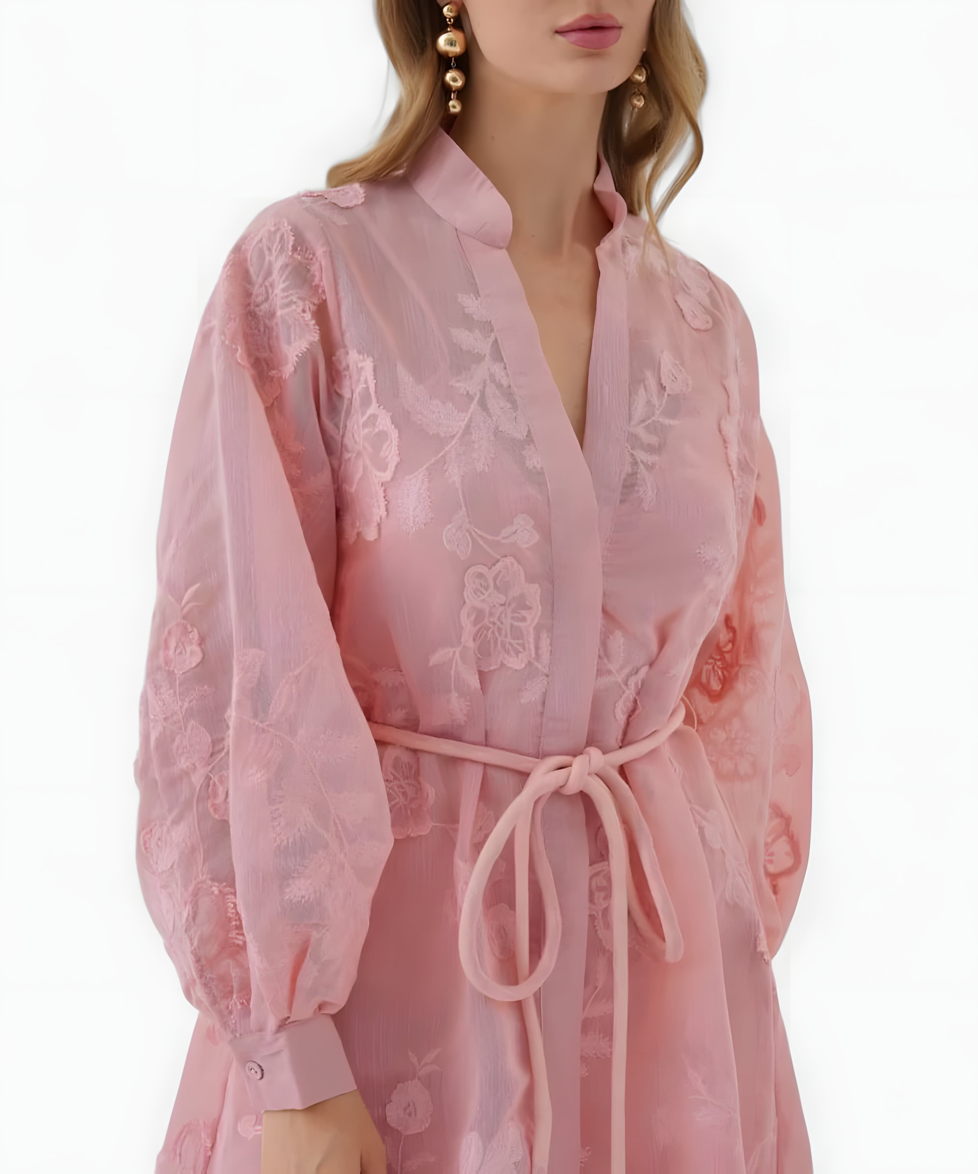 Isadora Jacquard Kleid mit modernem Charme - Rosa