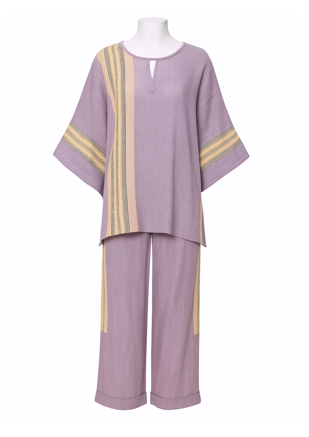 Teya Elegantes lockeres Maxi-Kleid - Lila