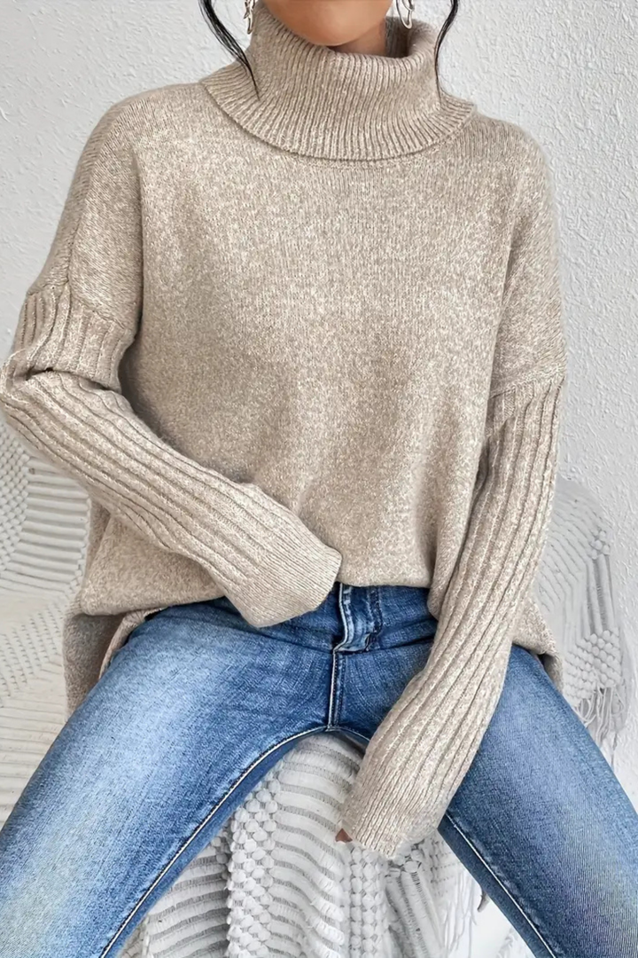 Bridgette | Langer Rollkragenpullover