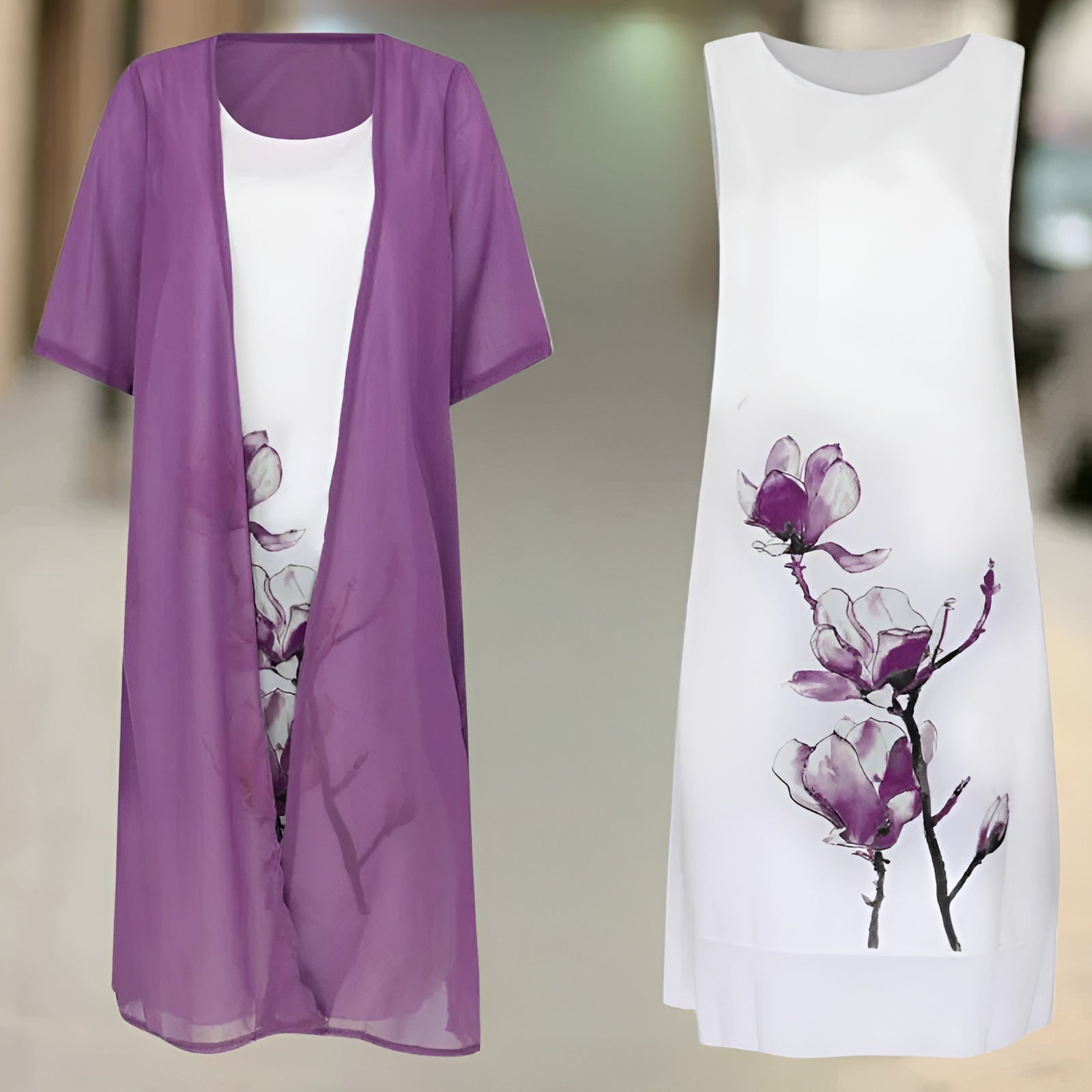 Nova™ | Elegantes Kleid & Cardigan Set