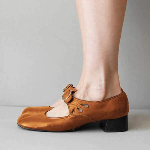 Jocelyne Leather Wedge Sandals
