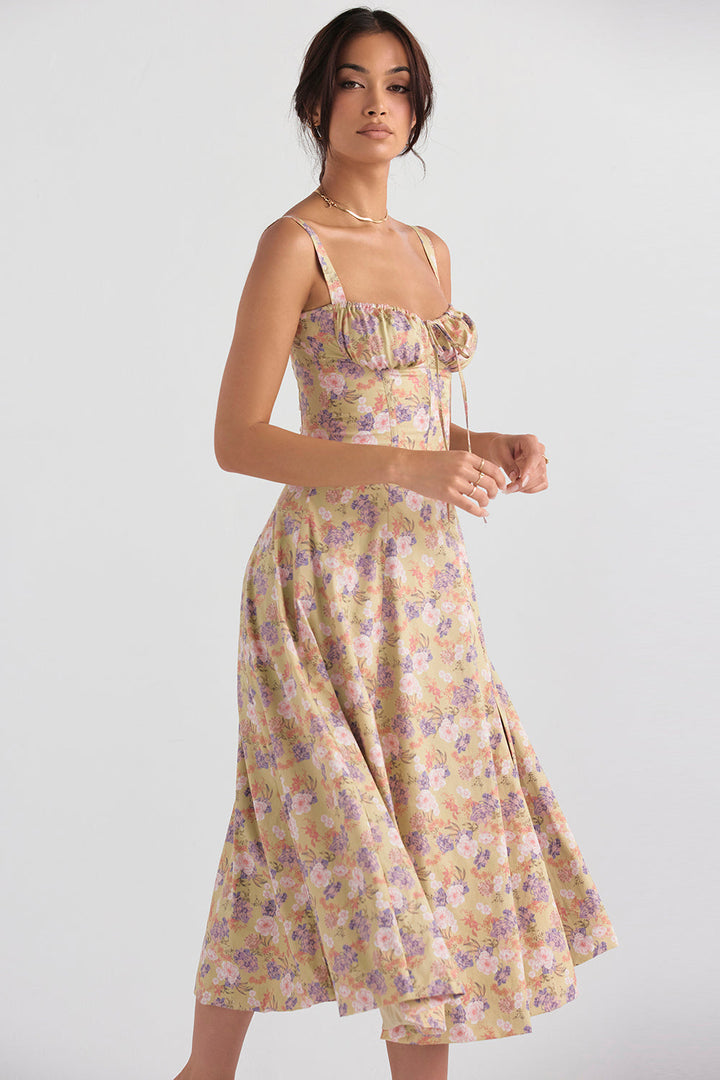 Martha – feminines Bustierkleid mit Blumendekor