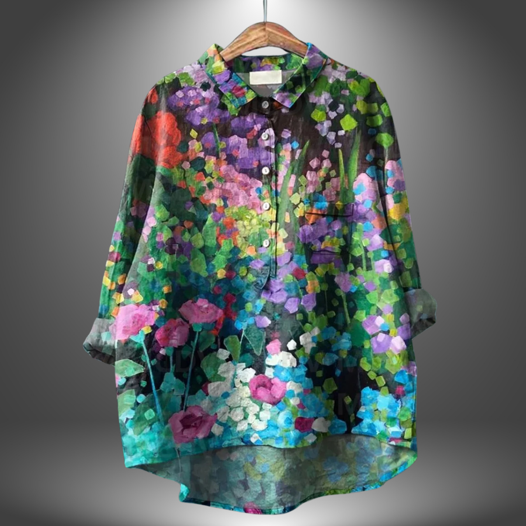 Camila™ | Damen Handgefertigtes Blumenhemd