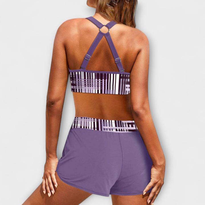 Janelle – Gerippter Bikini mit hoher Taille