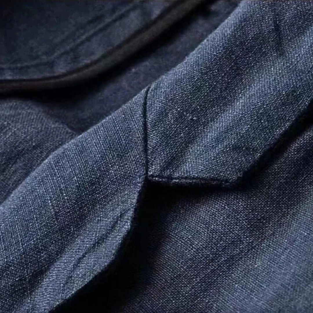 Zephyr Elegantes Leinen-Set für Herren - Dunkelblau