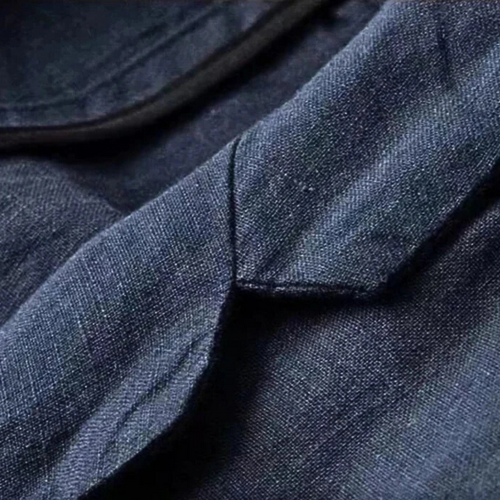 Zephyr Elegantes Leinen-Set für Herren - Dunkelblau