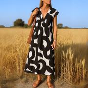 Valérie | Fließendes Kleid mit V-Ausschnitt