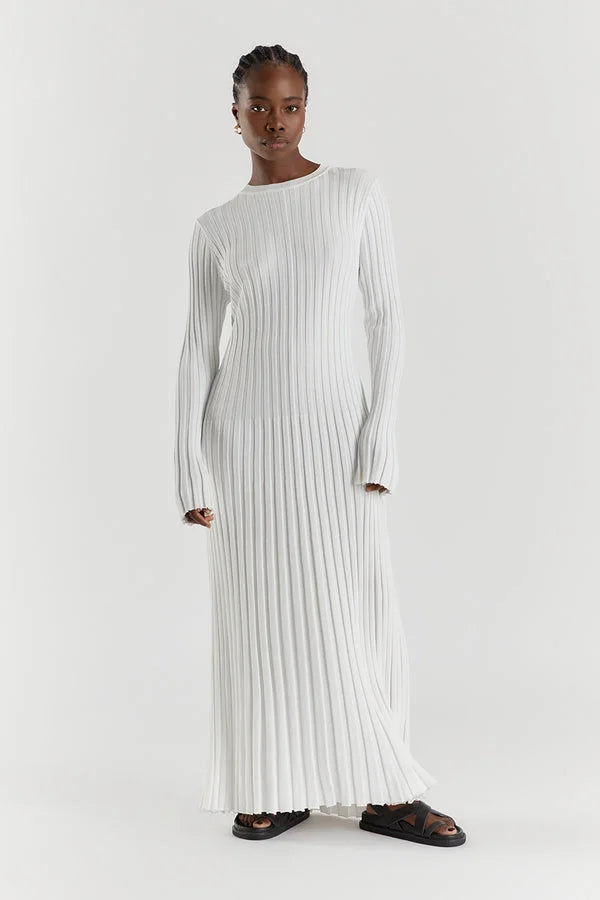 Elodie | Pulloverkleid mit Rundhalsausschnitt und Midi-Länge