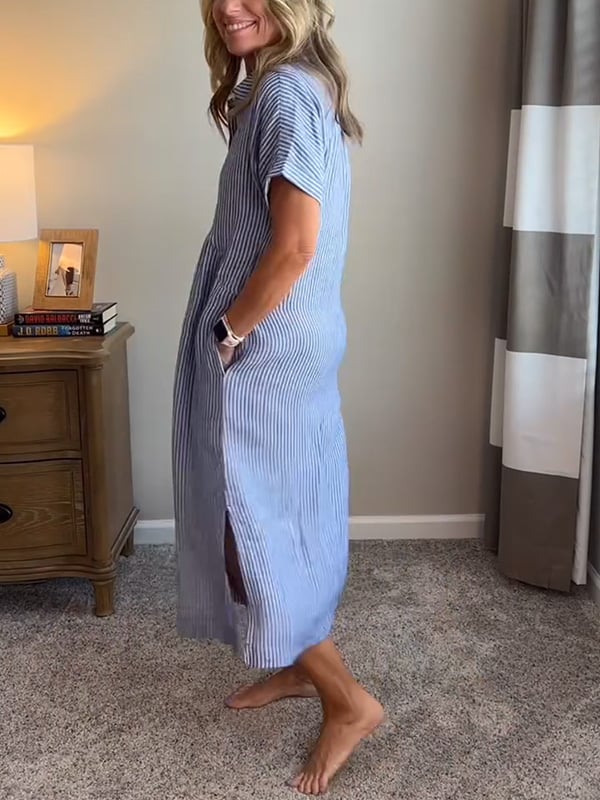 Udela™ | Elegantes gestreiftes Kleid