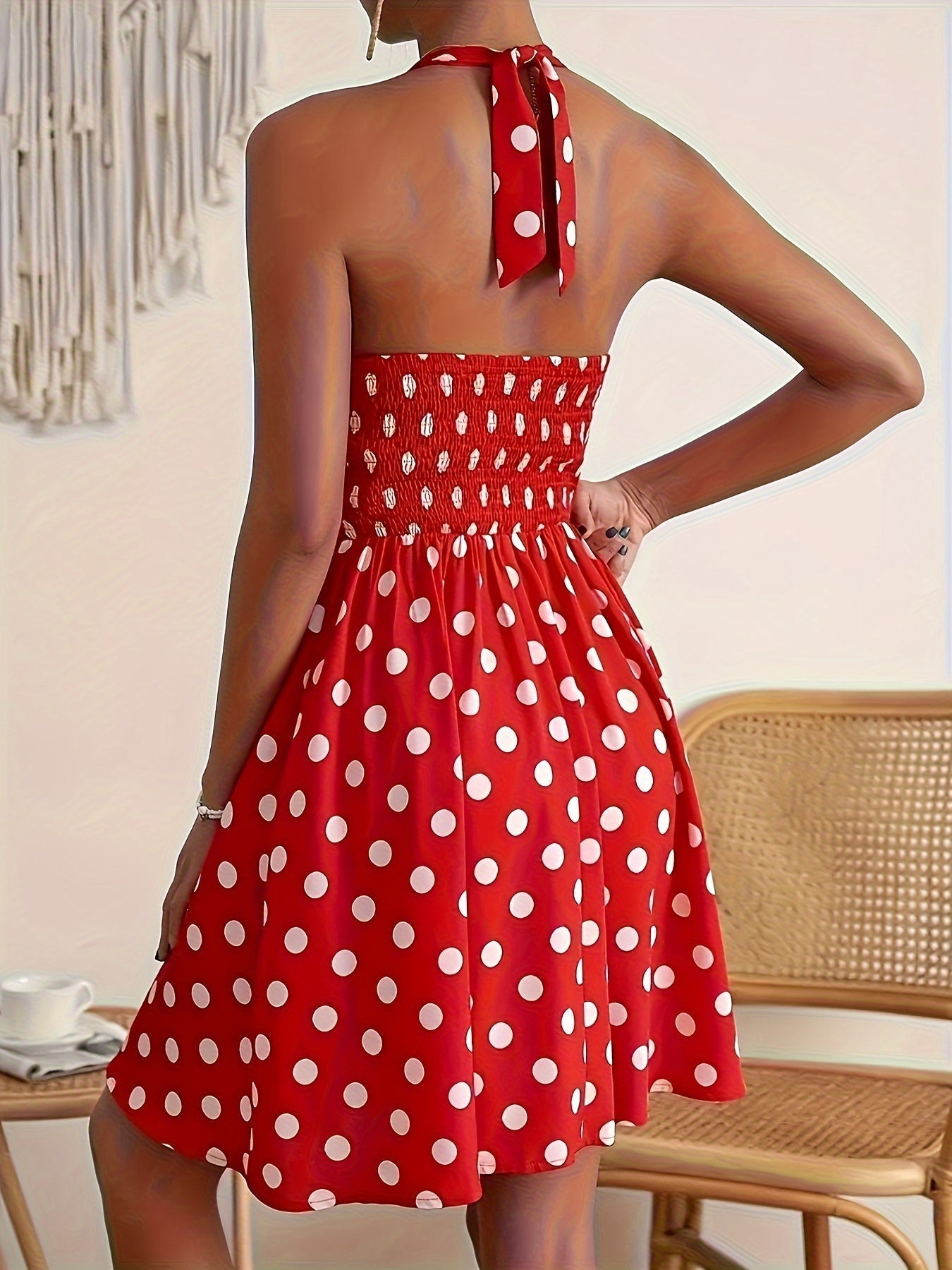Dotty Daze Halter-Kleid
