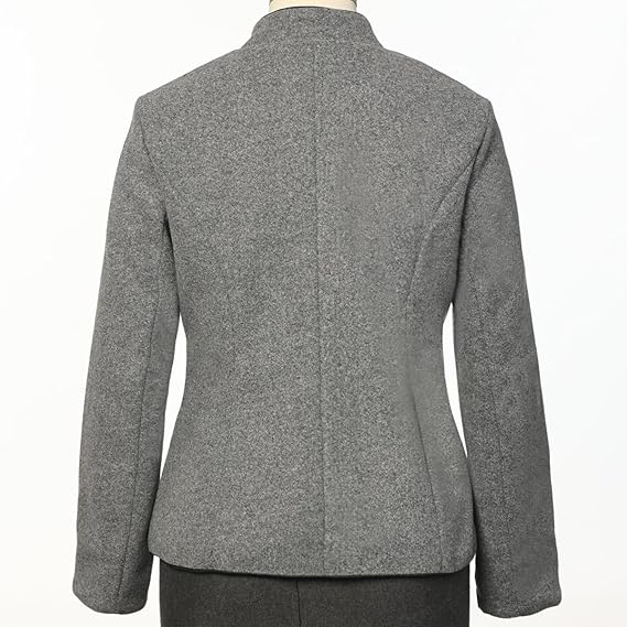 Solé Elegante kurze Jacke mit Taschen - Grau