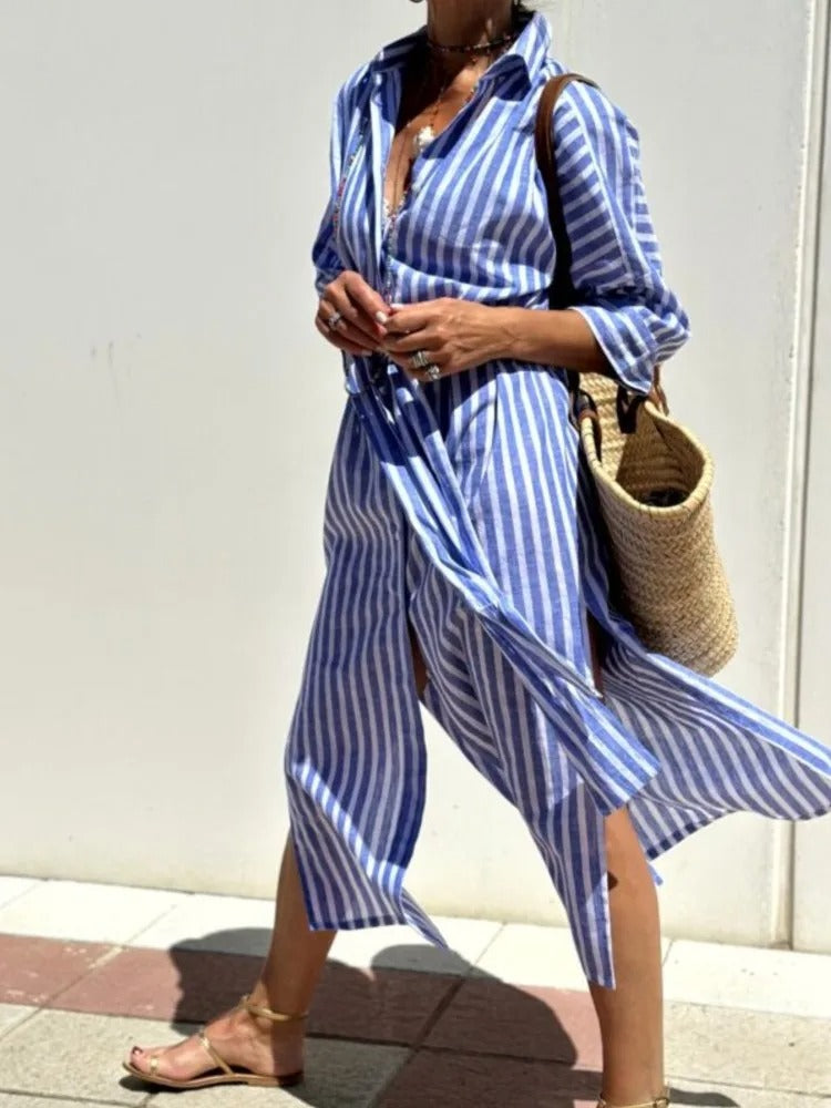 Géraldine | Leichtes, gestreiftes und stylisches Kleid