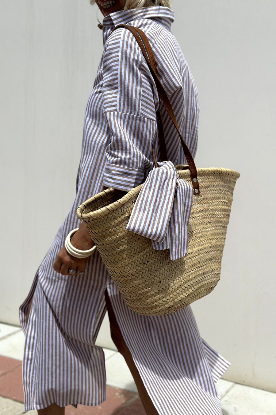 VanDeZaar Striped Shirt Dress