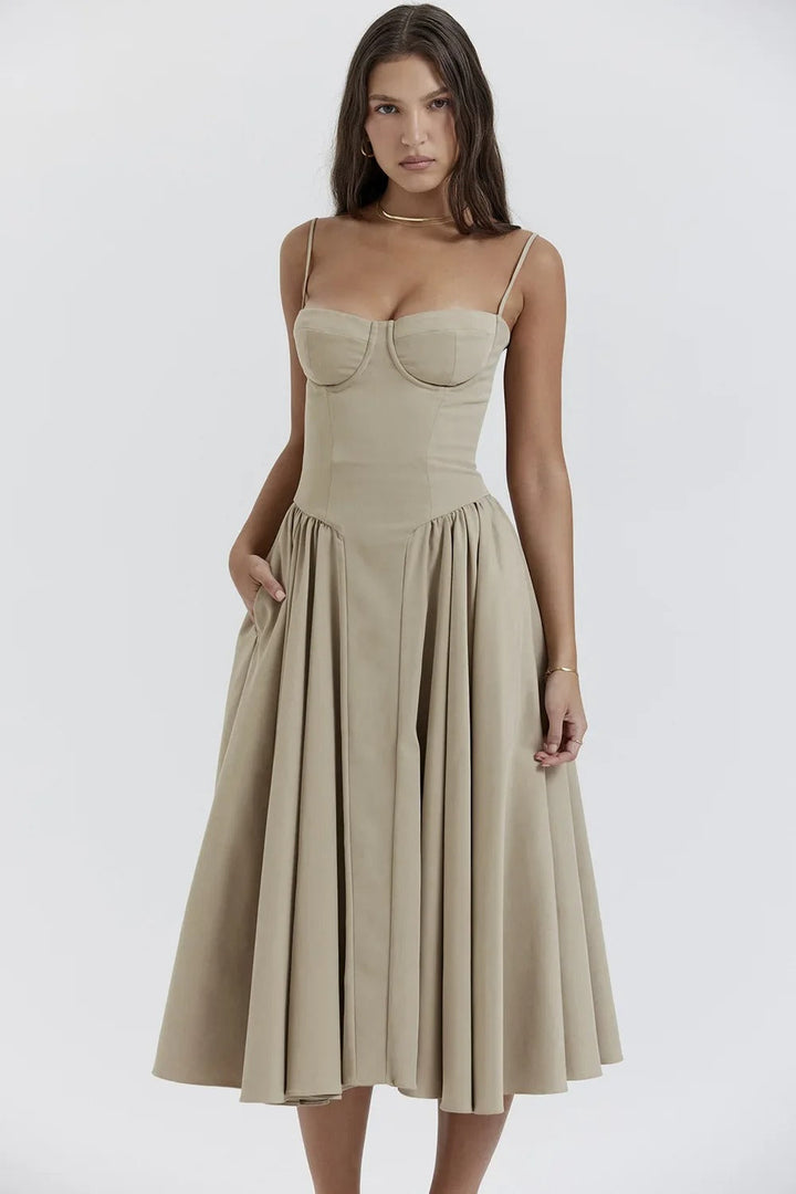 Michaela – Ärmelloses Midikleid