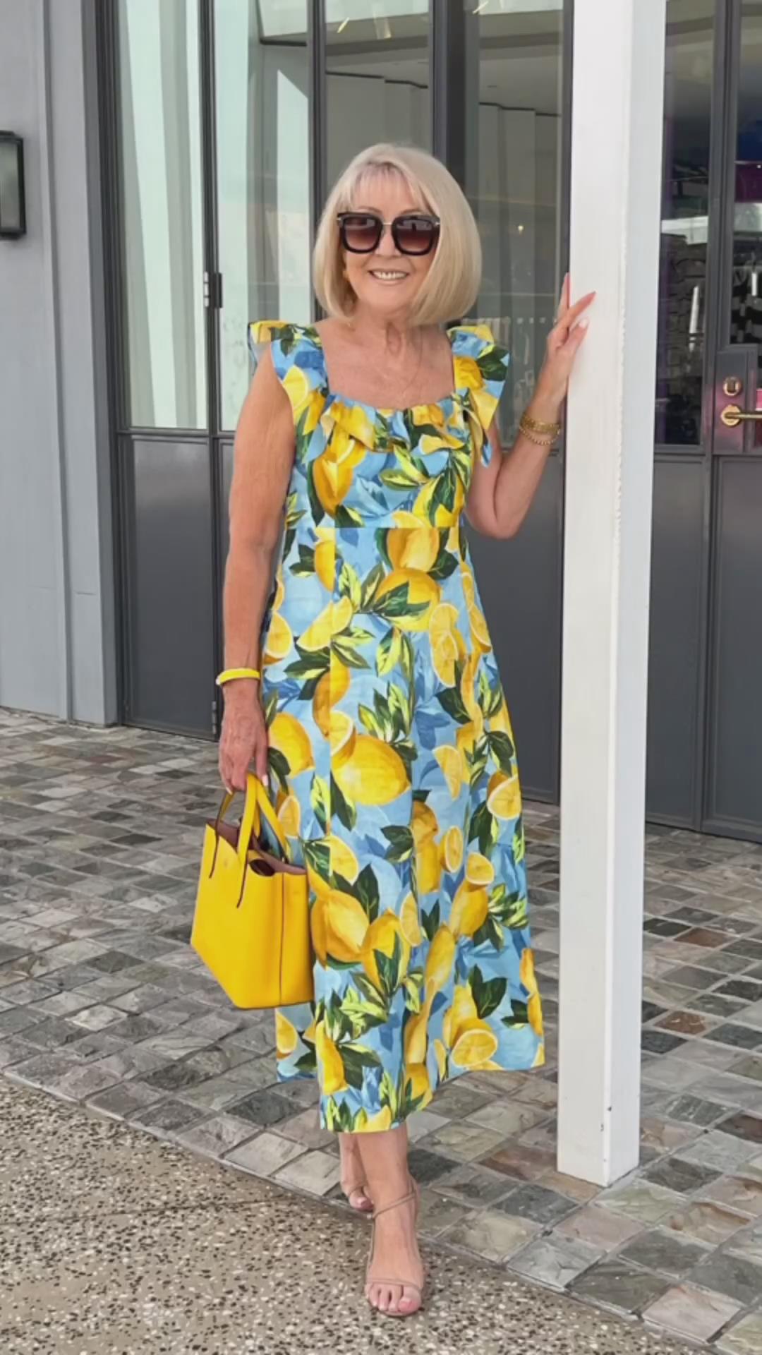 VanDeZaar® | Limón – Sommerkleid mit Zitronenprint