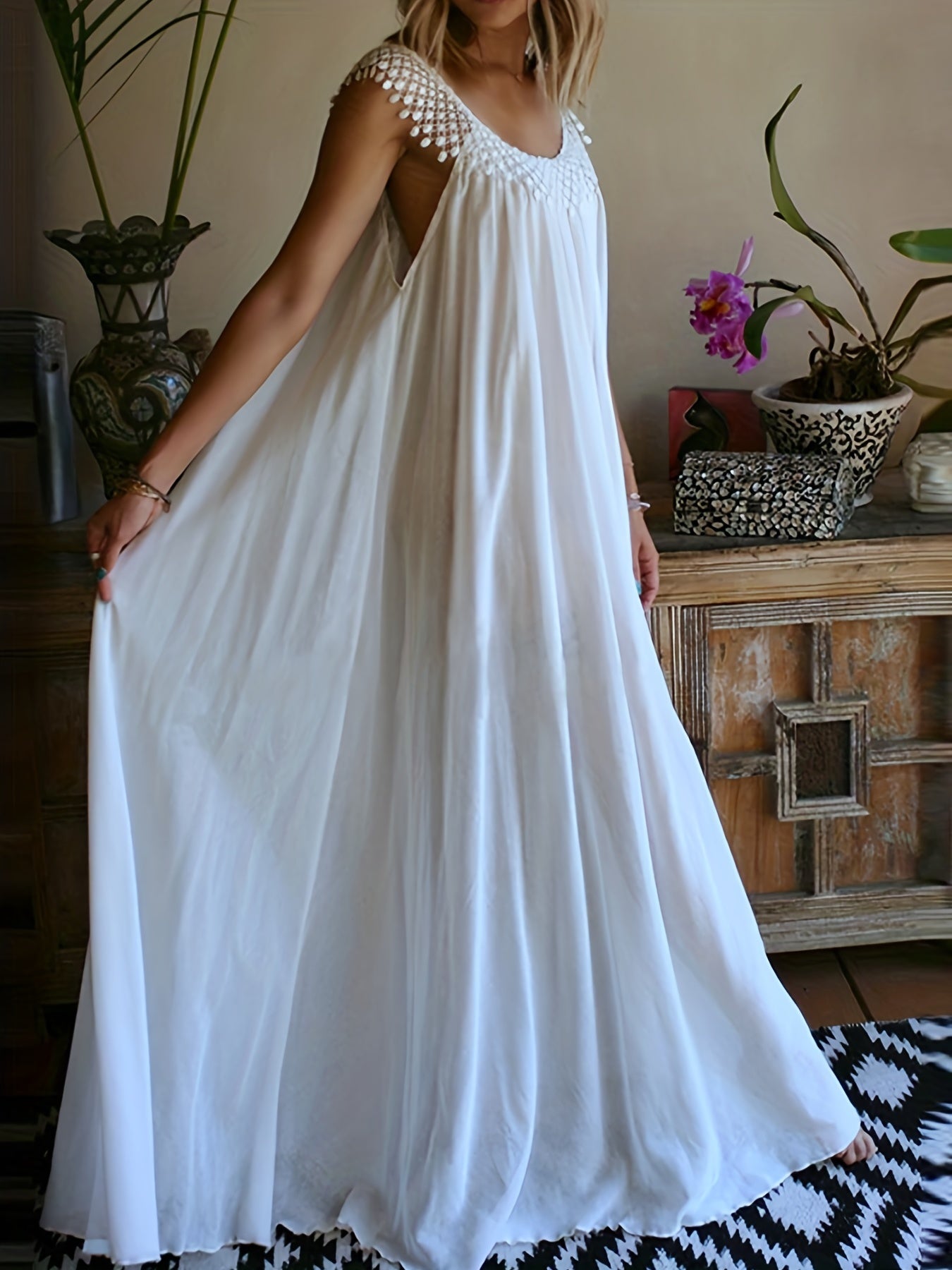 Seraphina | Boho-Spitzenkleid in großen Größen