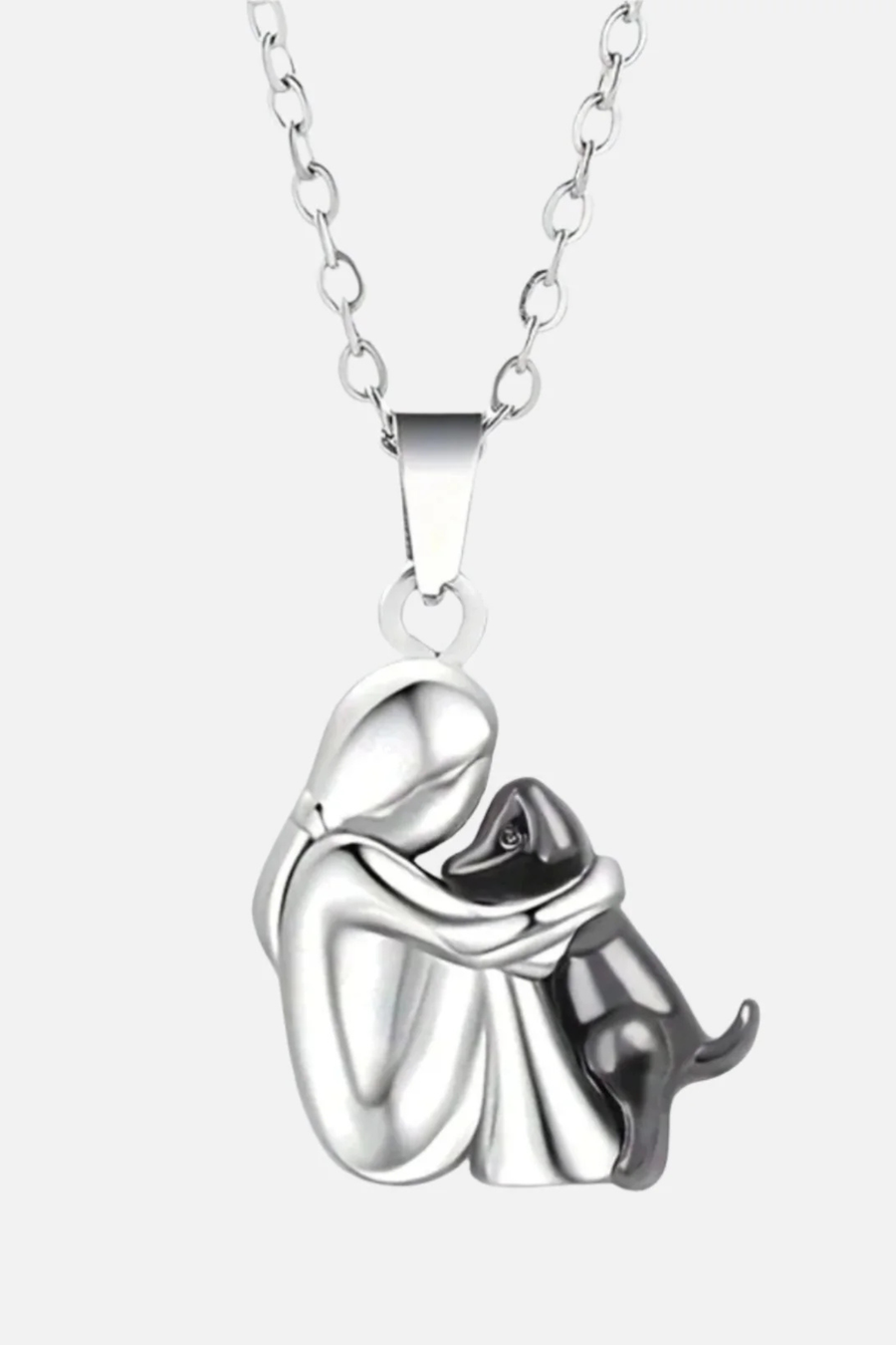 Xian Embrace Dog Pendant Necklace