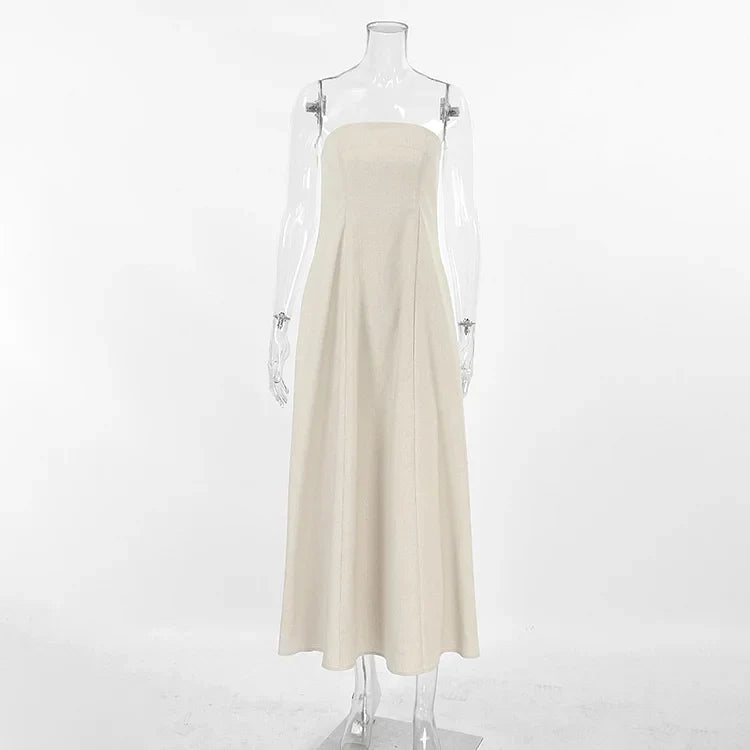 Eden – Stilvolles schulterfreies gestuftes Kleid